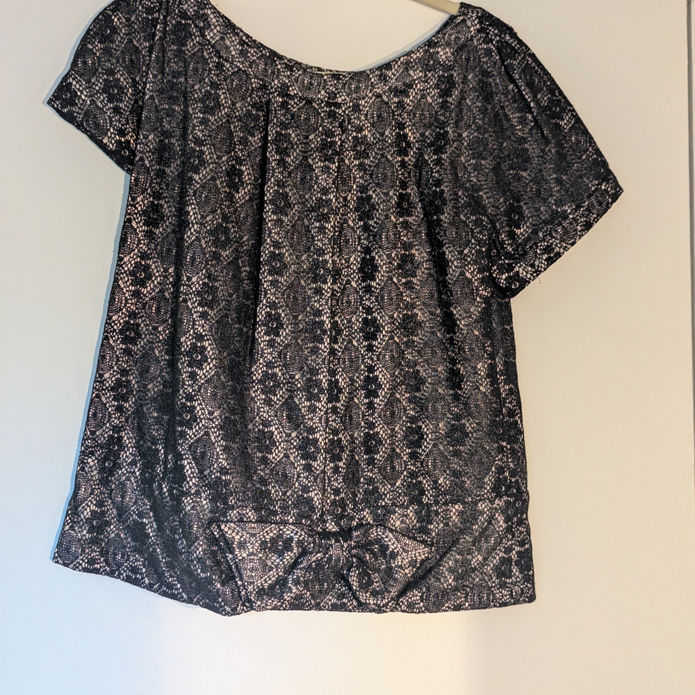 Marc By Marc Jacobs Black Boxy Short Sleeve Blouse